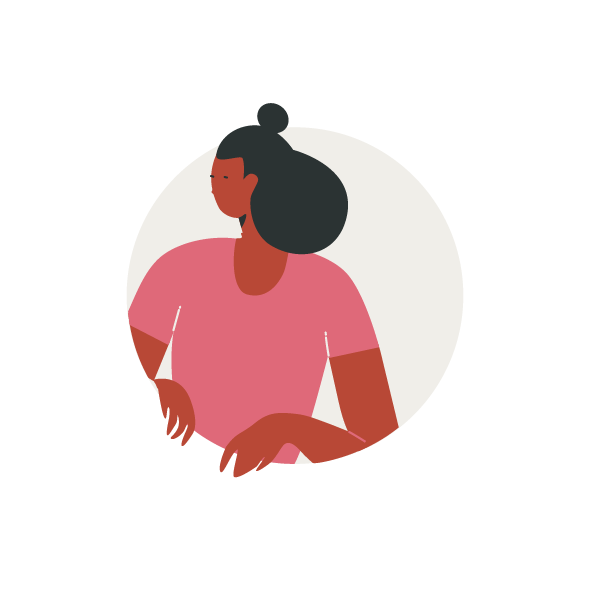 Person illustration in a circle
