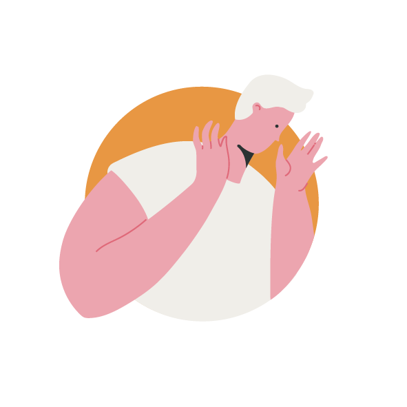 Person in a circle illustration